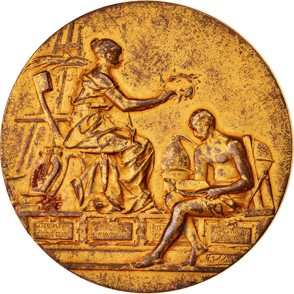 Francja, Medal, Musique, Cours Municipaux, Ville de Beauvais, Undated, Rivet