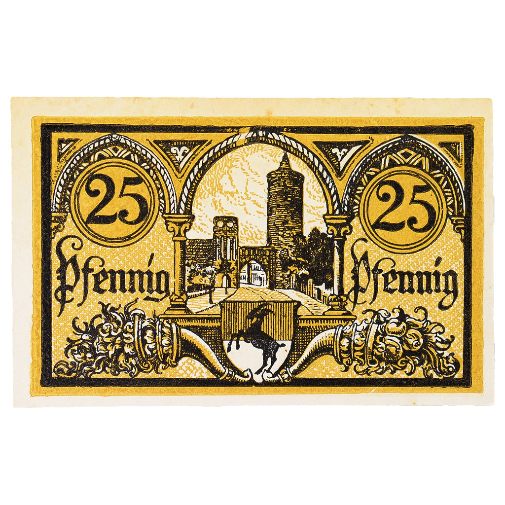 Banconote, Germania, Jüterbog, 25 Pfennig, paysage 3, 1920, 1920-10-01, SPL
