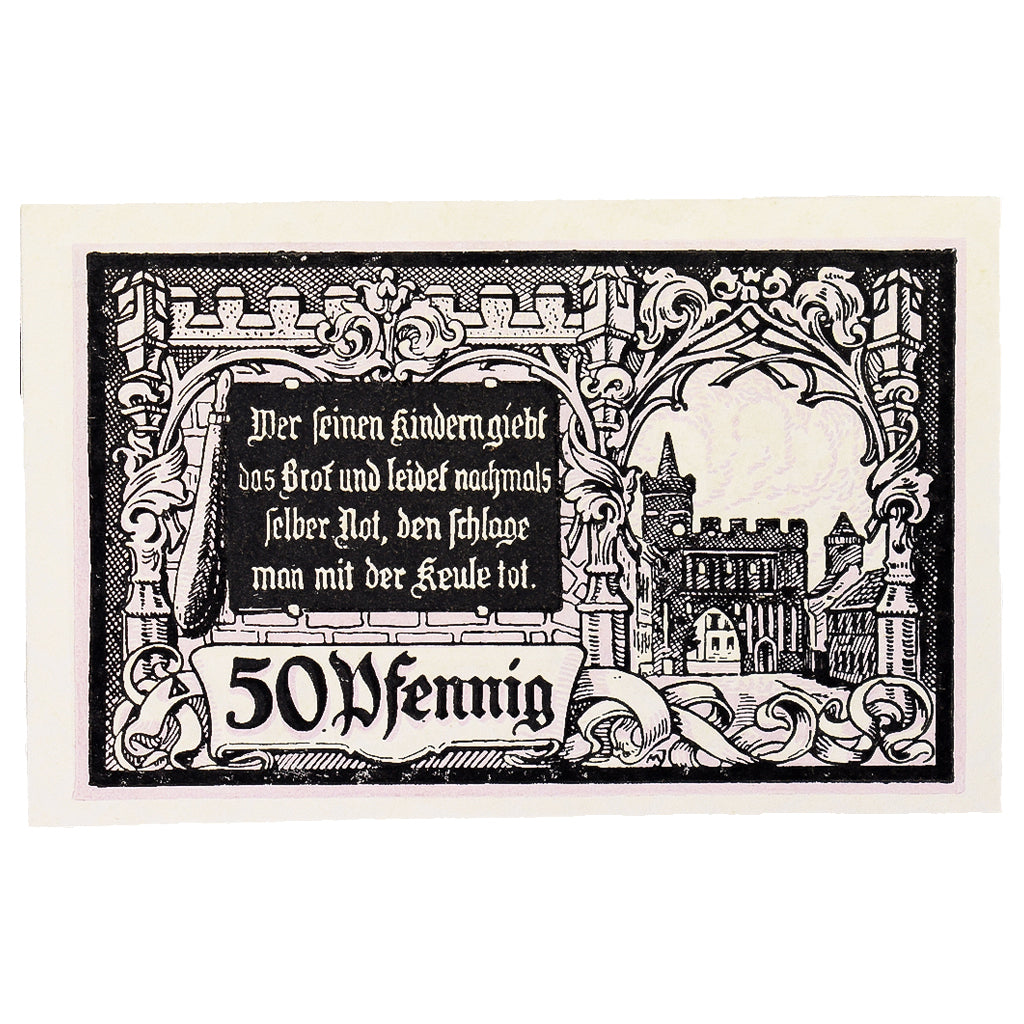 Banknot, Niemcy, Jüterbog, 50 Pfennig, paysage, 1920, 1920-10-01, UNC(60-62)