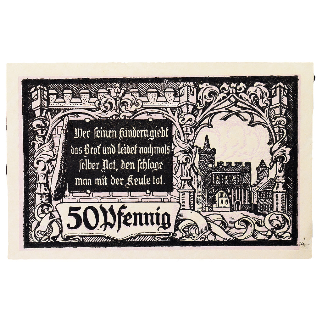 Banknot, Niemcy, Jüterbog, 50 Pfennig, paysage 1, 1920, 1920-10-01, UNC(60-62)