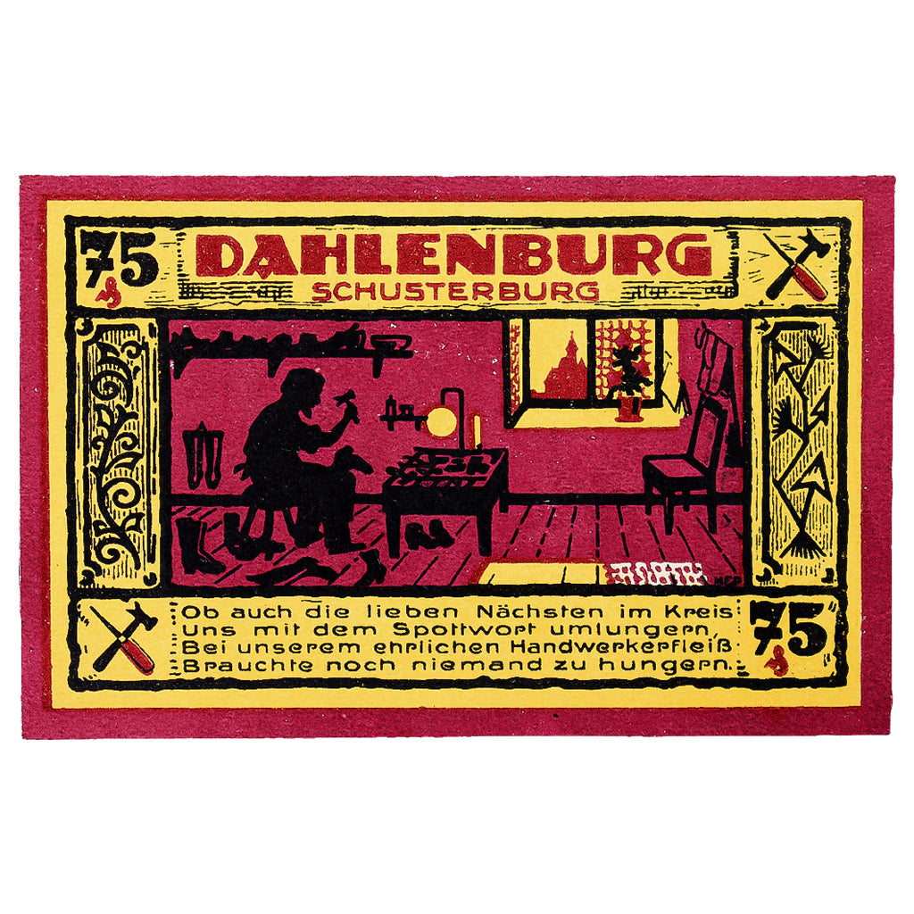 Banconote, Germania, Dahlenburg, 75 Pfennig, personnage 1, 1921, 1921-09-15