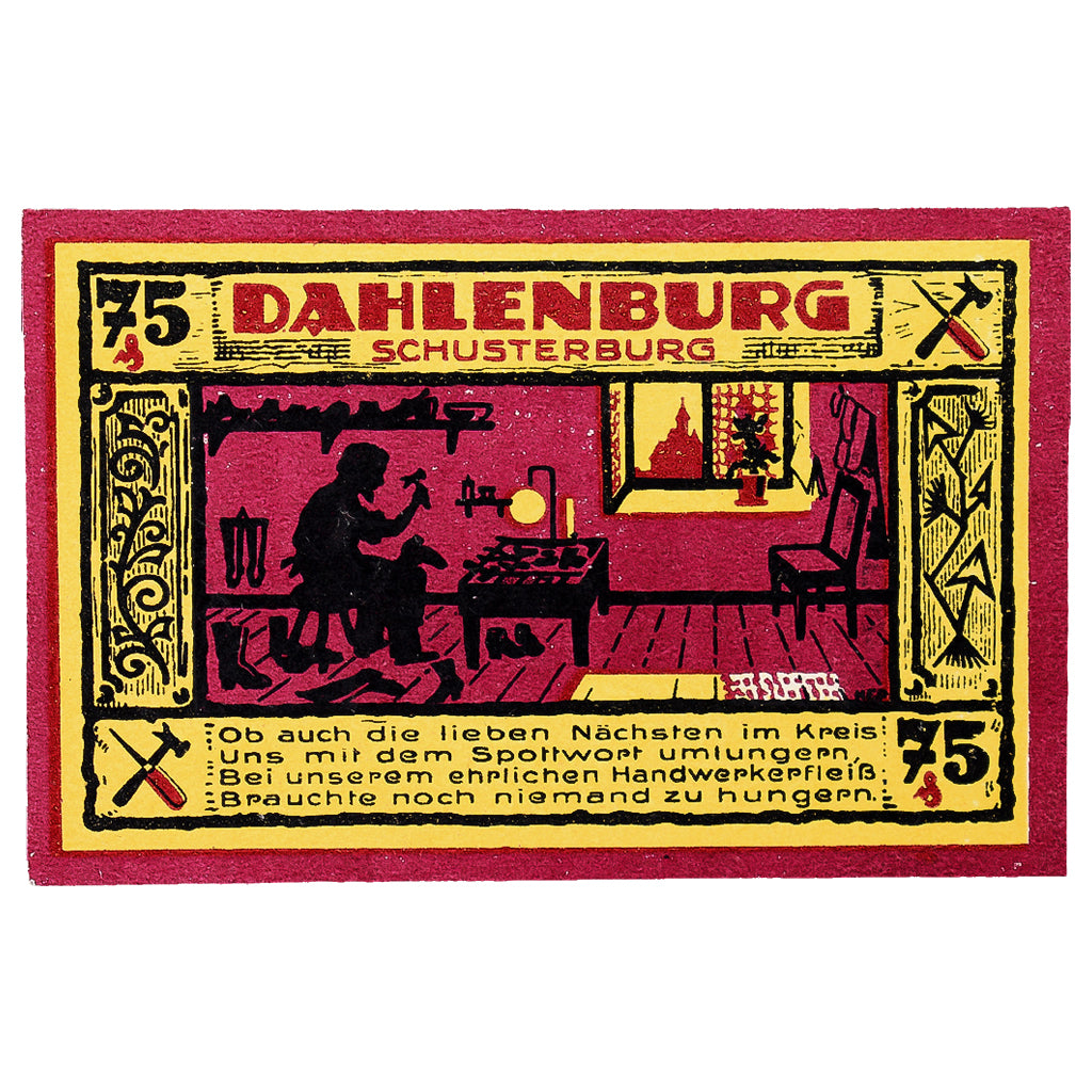 Geldschein, Deutschland, Dahlenburg, 75 Pfennig, personnage 2, 1921, 1921-09-15
