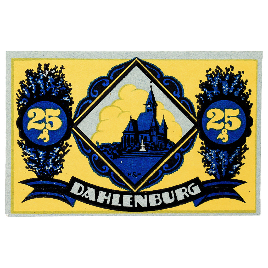 Banknot, Niemcy, Dahlenburg, 25 Pfennig, Eglise, 1921, 1921-09-15, UNC(60-62)