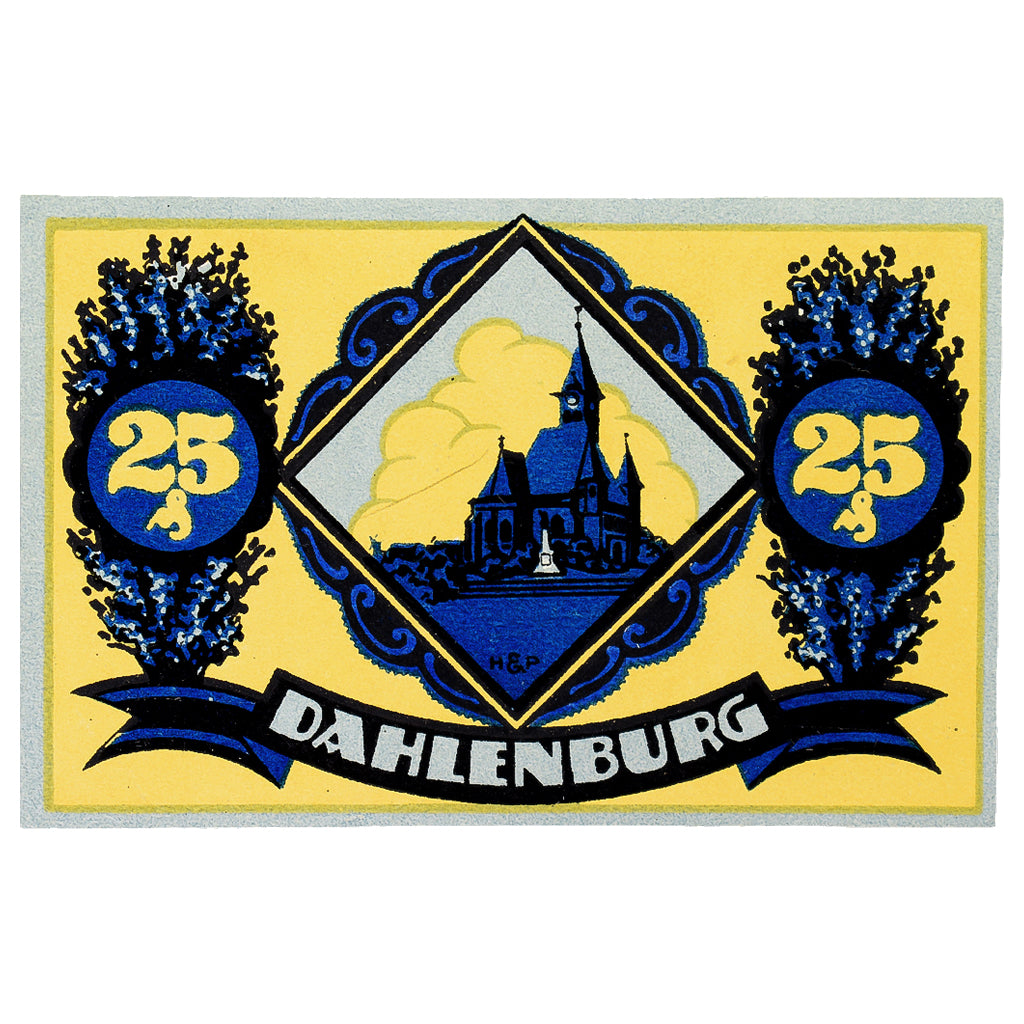 Geldschein, Deutschland, Dahlenburg, 25 Pfennig, eglise 2, 1921, 1921-09-15