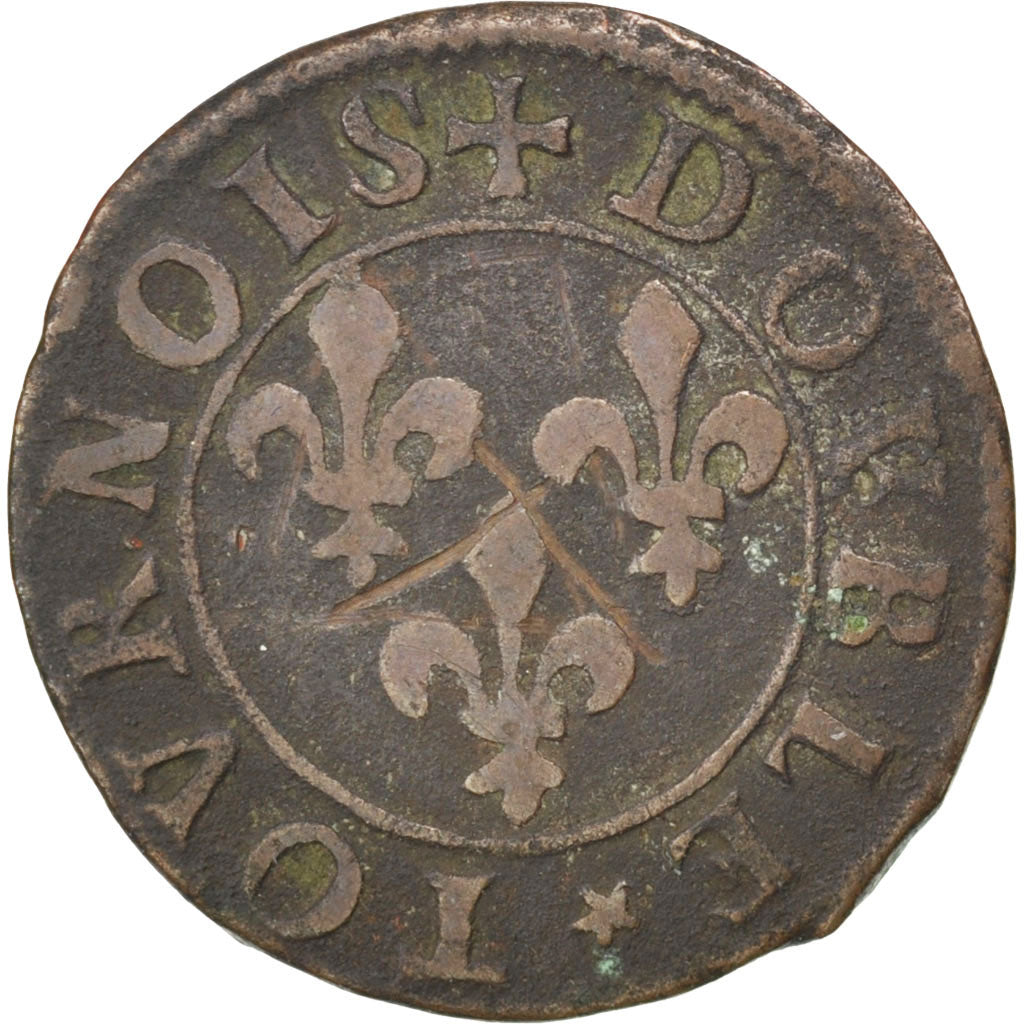 FRANSE STATEN, CHÂTEAU-REGNAULT, 2 Deniers, Tournois, Koper, FR+, CGKL:666
