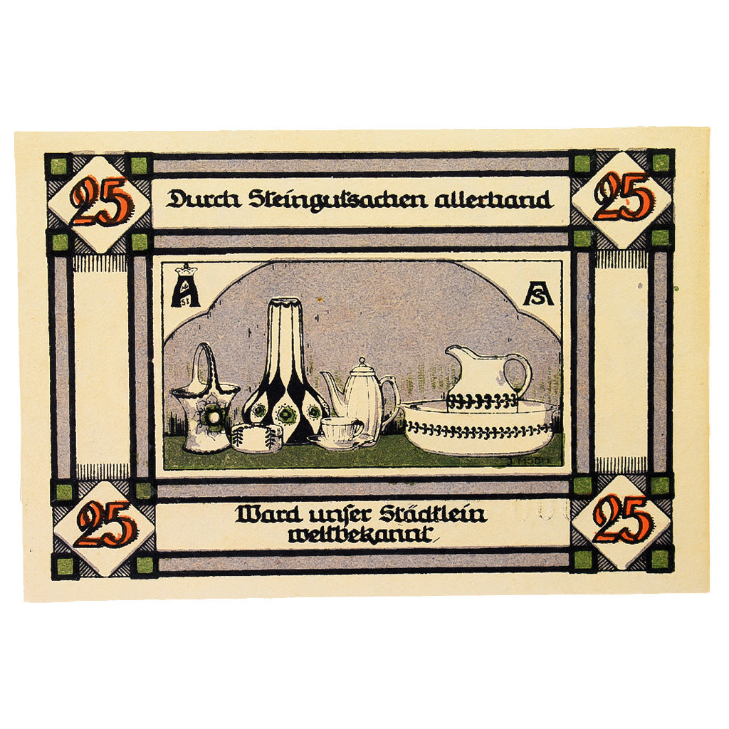 Banknot, Niemcy, Annaburg Stadt, 25 Pfennig, Fleur, 1921, 1921-08-01