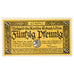 Banconote, Germania, Erbach im Odenwald Kreis, 50 Pfennig, personnage 9, 1919