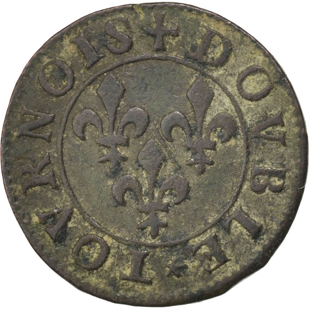FRENCH STATES, CHÂTEAU-REGNAULT, 2 Deniers, Tournois, Kupfer, SS, CGKL:666