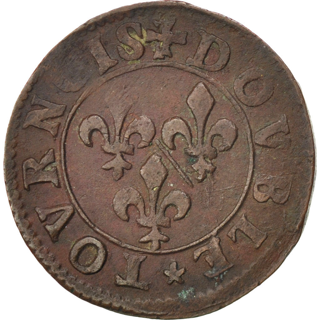 FRENCH STATES, CHÂTEAU-REGNAULT, 2 Deniers, Tournois, Kupfer, SS+, CGKL:666