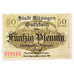 Banconote, Germania, Kitzingen Stadt, 50 Pfennig, personnage, 1921, 1921-02-01