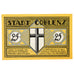 Banconote, Germania, Coblenz Stadt, 25 Pfennig, pont 1, 1921, 1921-05-01, SPL