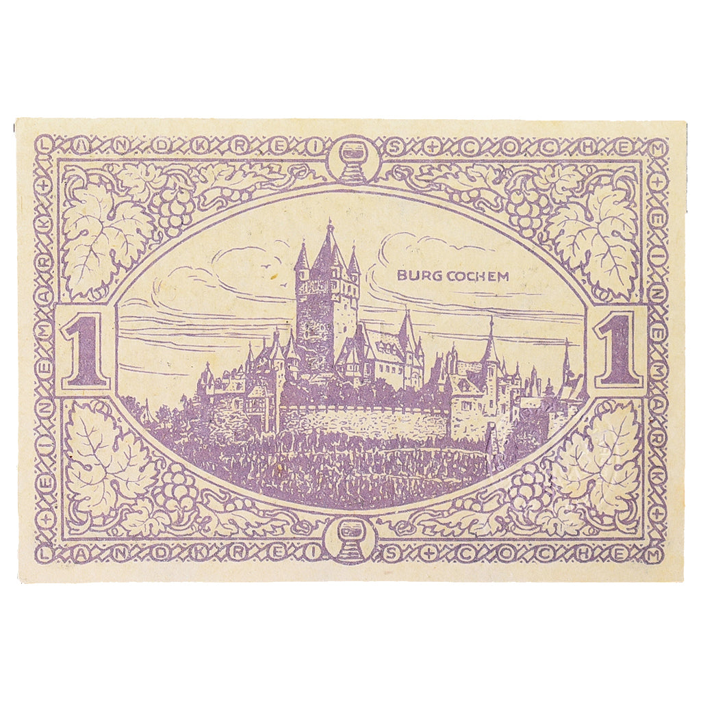 Banknot, Niemcy, Cochem Landkreis, 1 Mark, paysage 1, 1918, UNC(60-62)