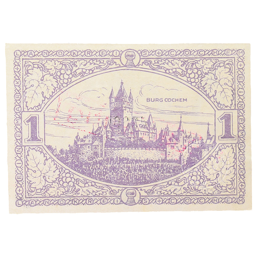 Geldschein, Deutschland, Cochem Landkreis, 1 Mark, paysage 3, 1918, VZ+