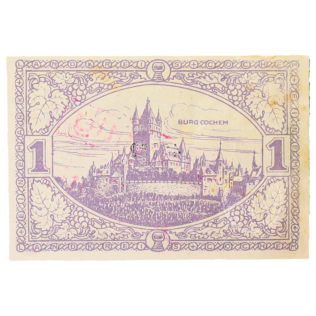 Banknot, Niemcy, Cochem Landkreis, 1 Mark, paysage 4, 1918, UNC(60-62)