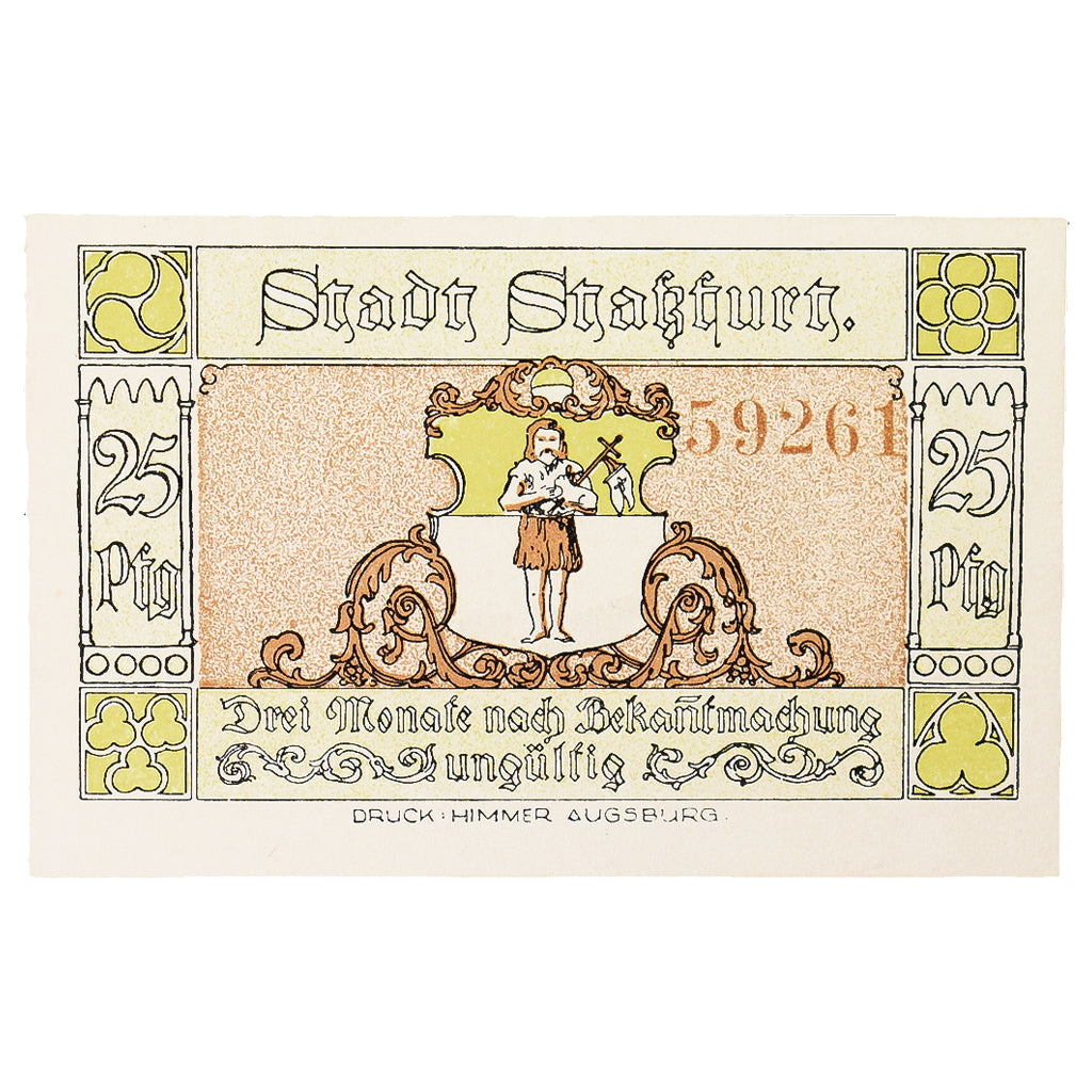 Banknot, Niemcy, Stassfurt, 25 Pfennig, village, 1921, 1921-09-01, UNC(60-62)