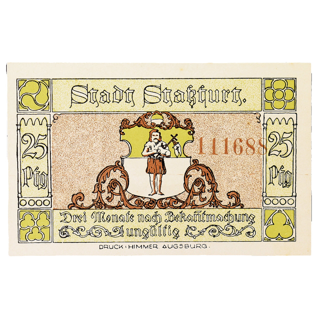 Banknot, Niemcy, Stassfurt, 25 Pfennig, village 1, 1921, 1921-09-01, UNC(60-62)