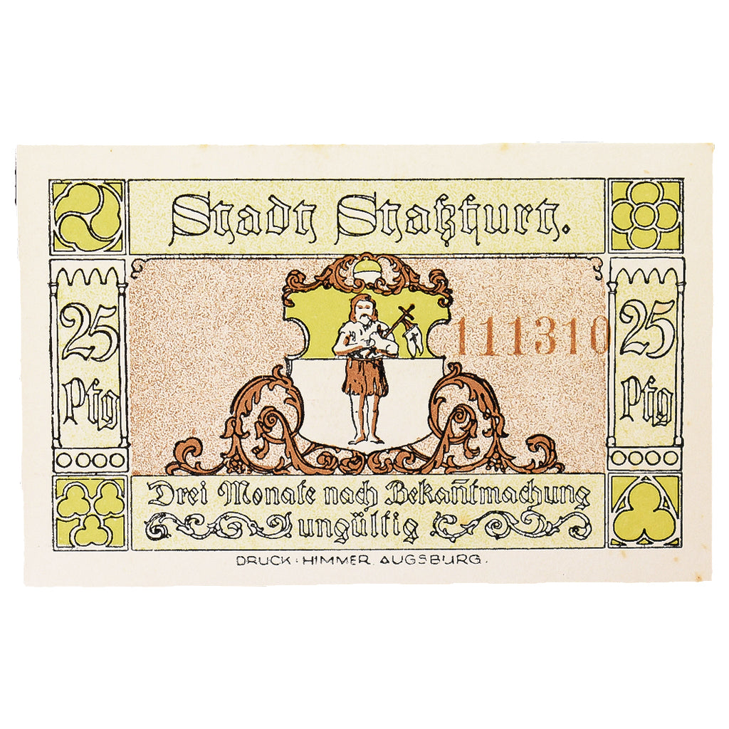 Geldschein, Deutschland, Stassfurt, 25 Pfennig, table, 1921, 1921-09-01, VZ+