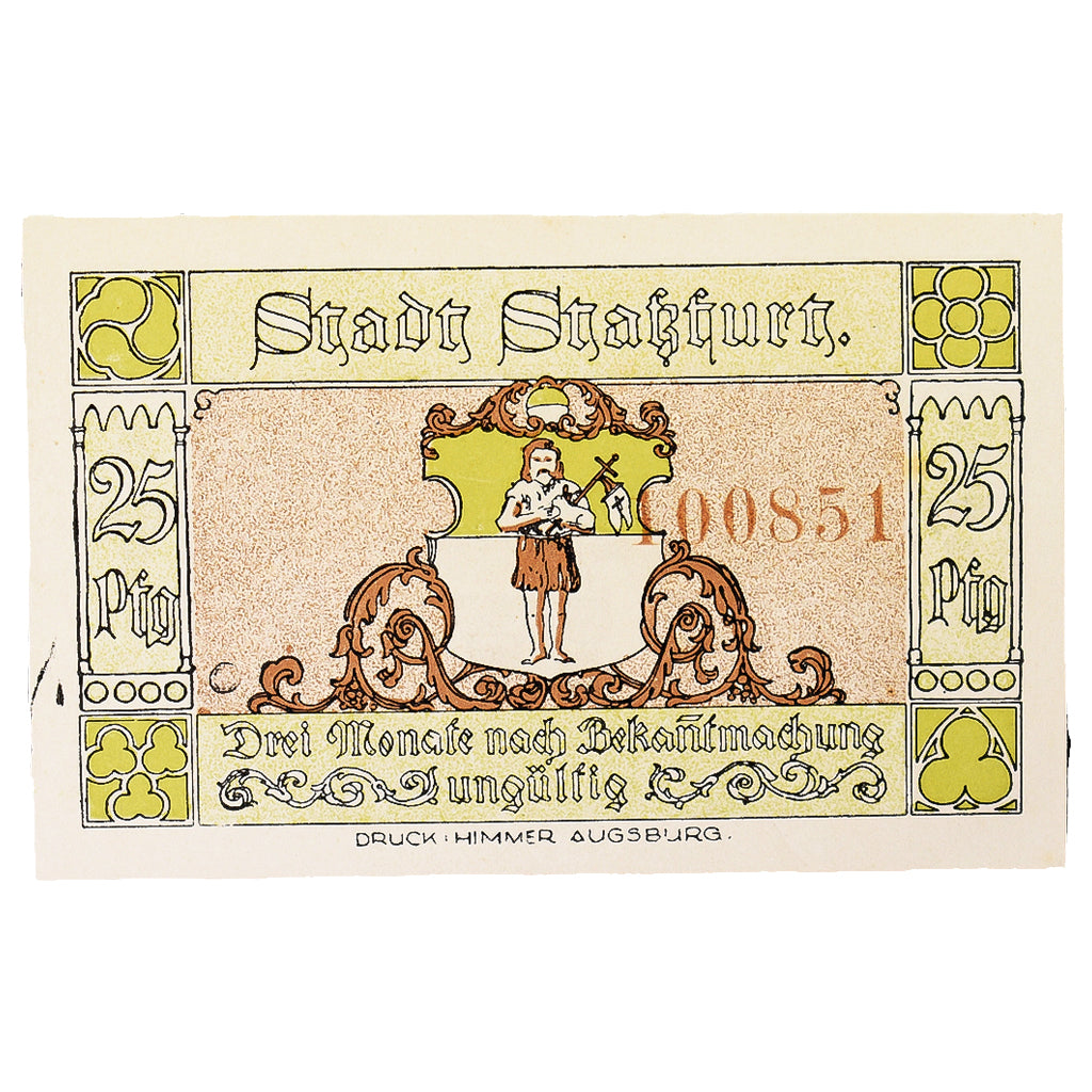 Banconote, Germania, Stassfurt, 25 Pfennig, table 1, 1921, 1921-09-01, SPL