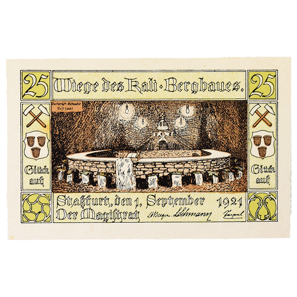 Banconote, Germania, Stassfurt, 25 Pfennig, table 1, 1921, 1921-09-01, SPL