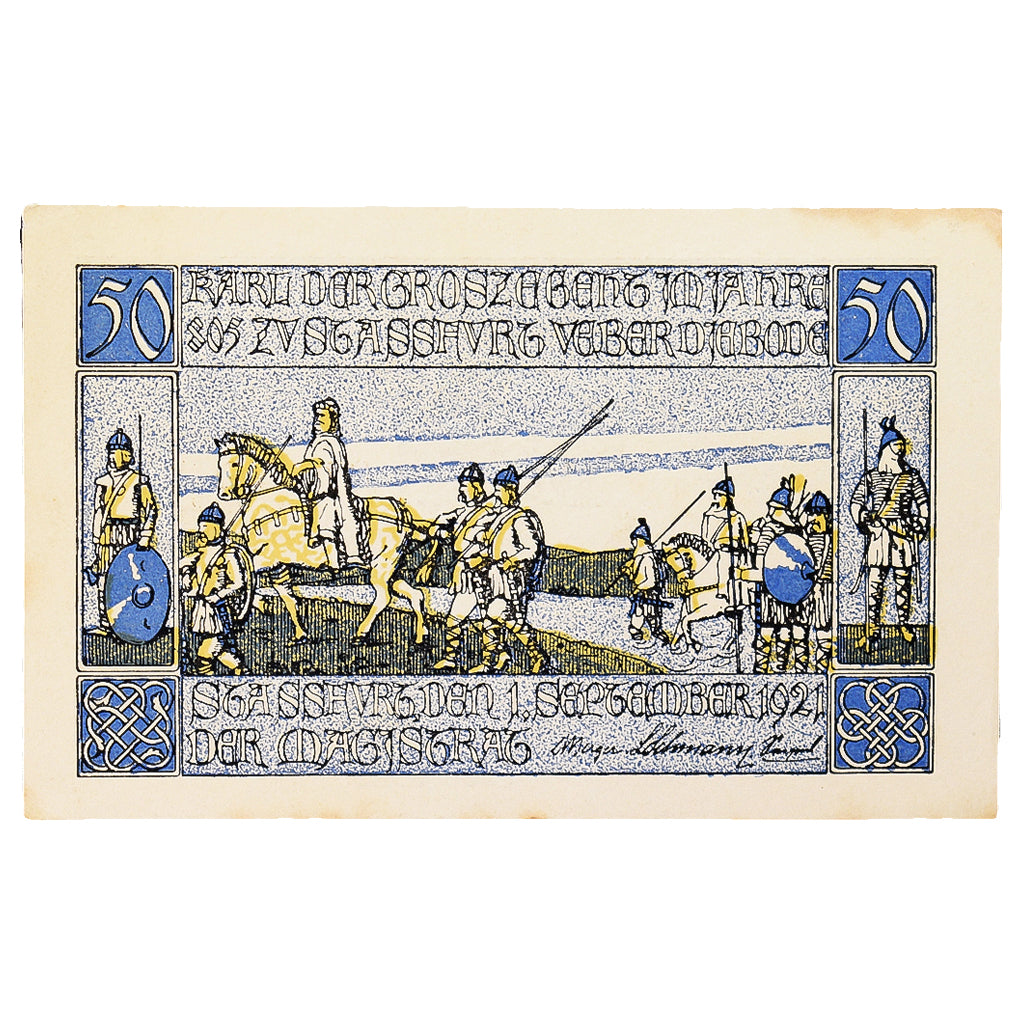 Banconote, Germania, Stassfurt, 50 Pfennig, soldat, 1921, 1921-09-01, SPL