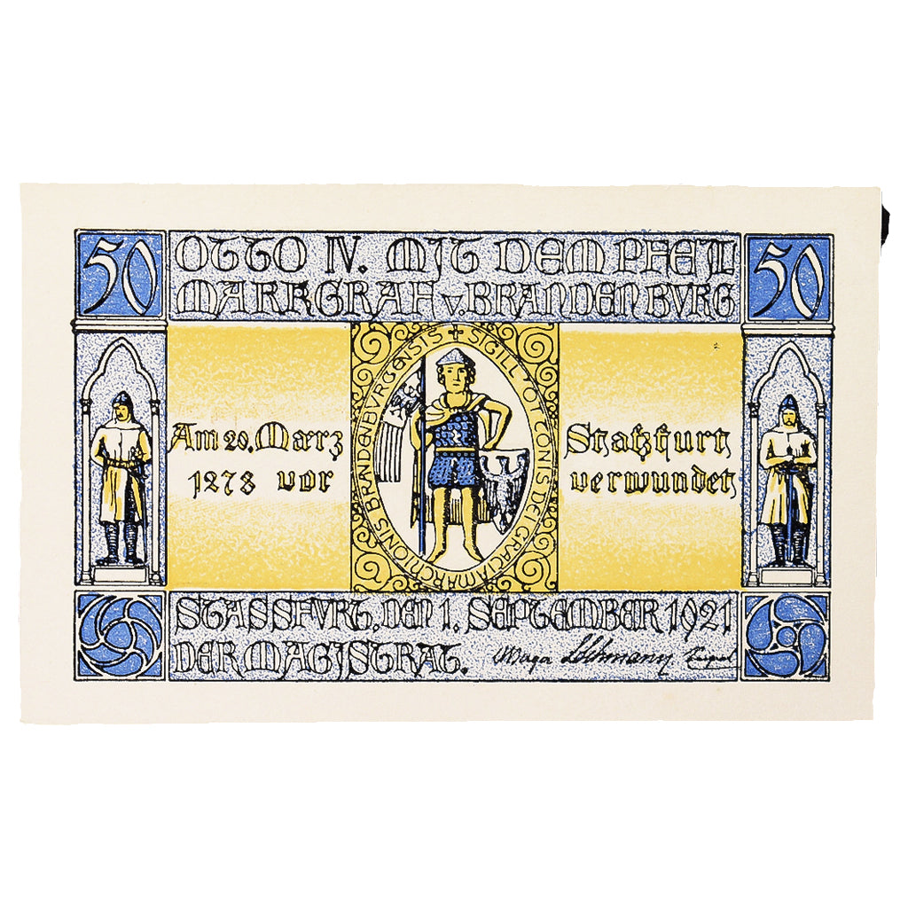 Geldschein, Deutschland, Stassfurt, 50 Pfennig, personnage, 1921, 1921-09-01