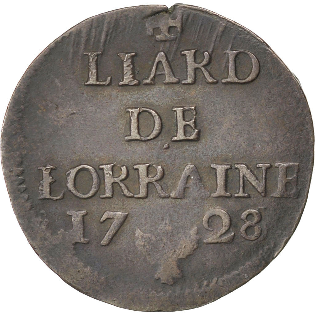 Stati tedeschi, LORRAINE, Leopold Joseph, Liard, 1728, Rame, BB, Boudeau:1594