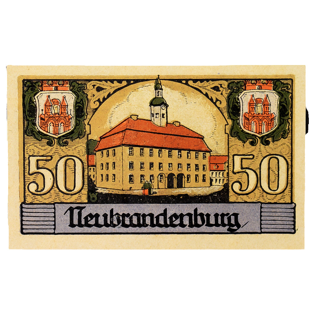 Banconote, Germania, neubrandenburg, 50 Pfennig, batiment 1, 1922, 1922-07-30