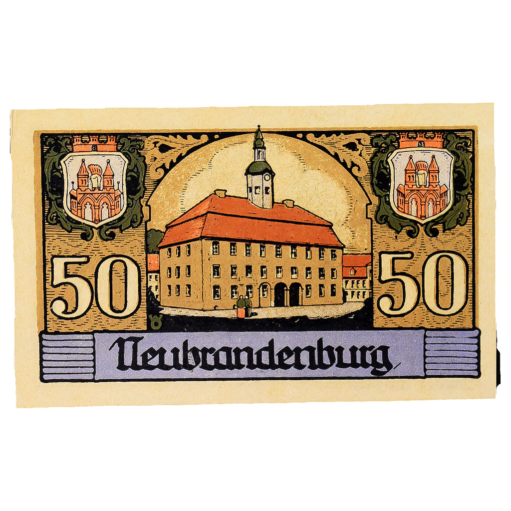 Geldschein, Deutschland, neubrandenburg, 50 Pfennig, batiment 2, 1922