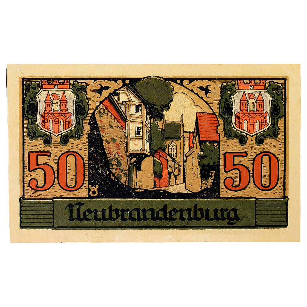 Banconote, Germania, neubrandenburg, 50 Pfennig, rue, 1922, 1922-07-30, SPL