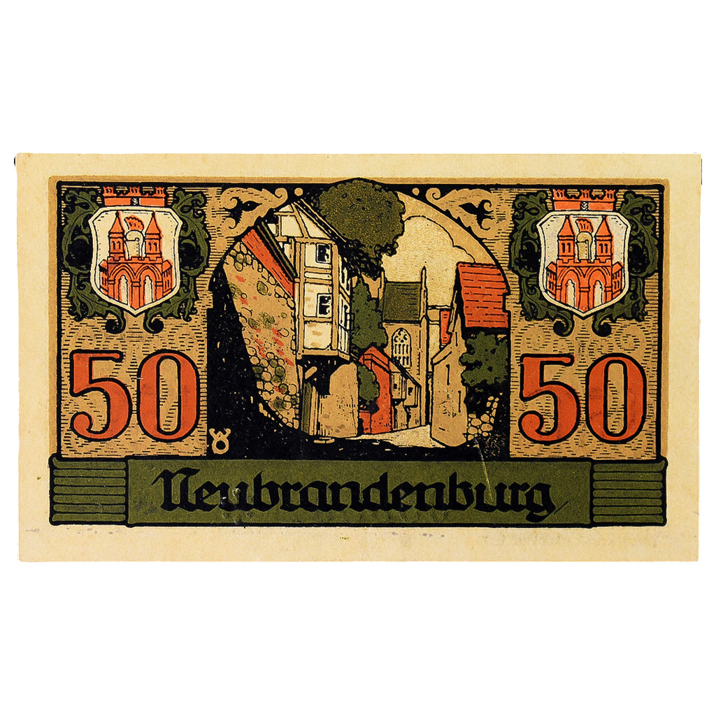 Banconote, Germania, neubrandenburg, 50 Pfennig, rue 2, 1922, 1922-07-30, SPL