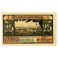 Banknote, Germany, Neubrandenburg Stadt, 25 Pfennig, paysage 1, 1921