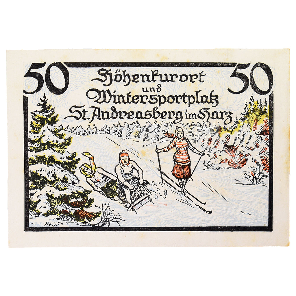 Geldschein, Deutschland, Saint Andreasberg, 50 Pfennig, SKI 1, 1921, 1921-10-01