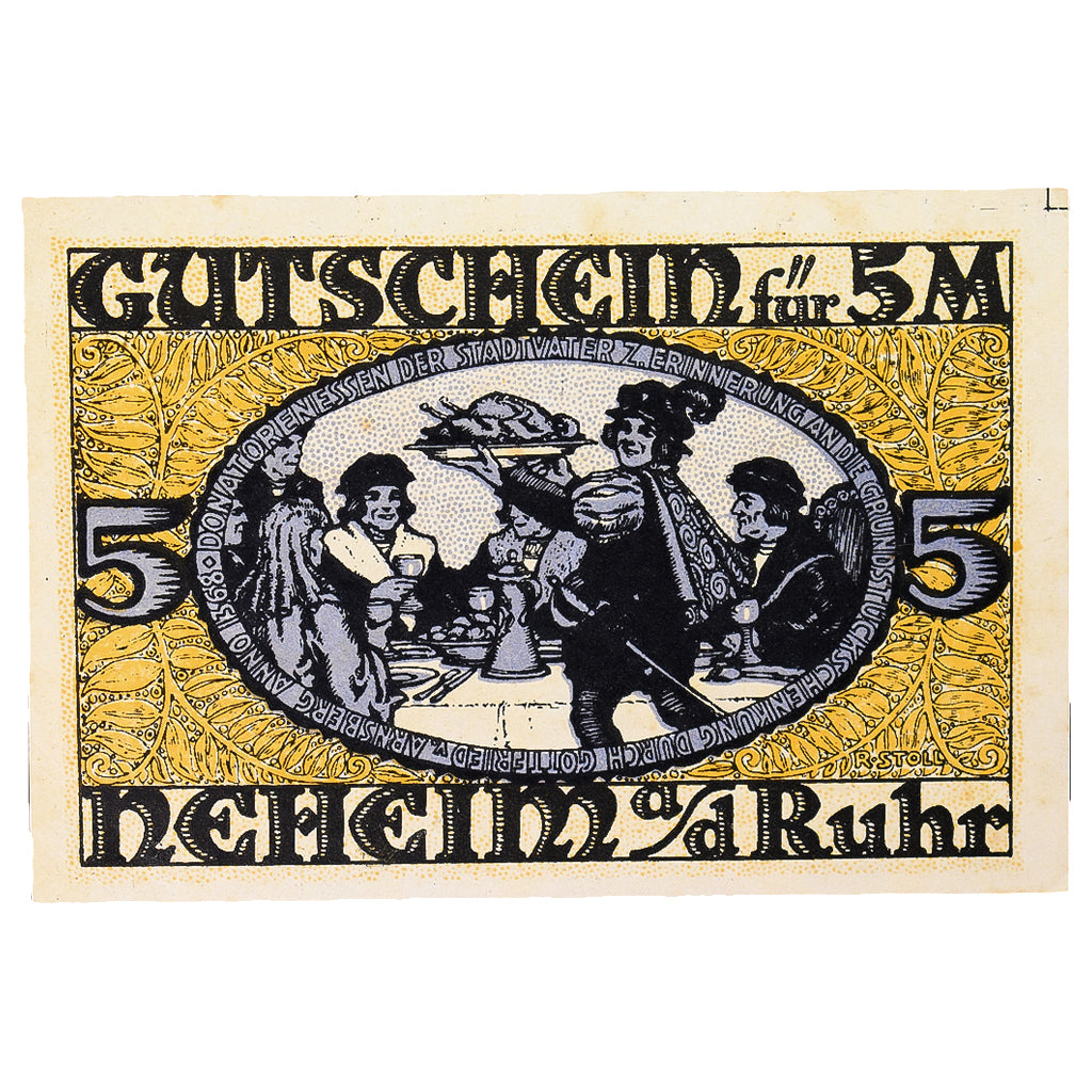 Banconote, Germania, Neheim a.d. Ruhr, 5 Mark, personnage 2, SPL, Mehl:931.1a