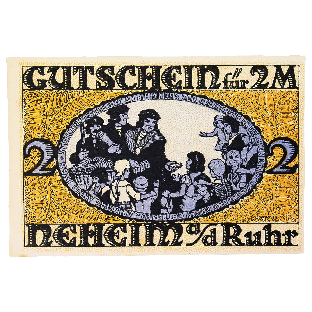 Geldschein, Deutschland, Neheim a.d. Ruhr Gemeinde, 2 Mark, personnage 1, VZ+