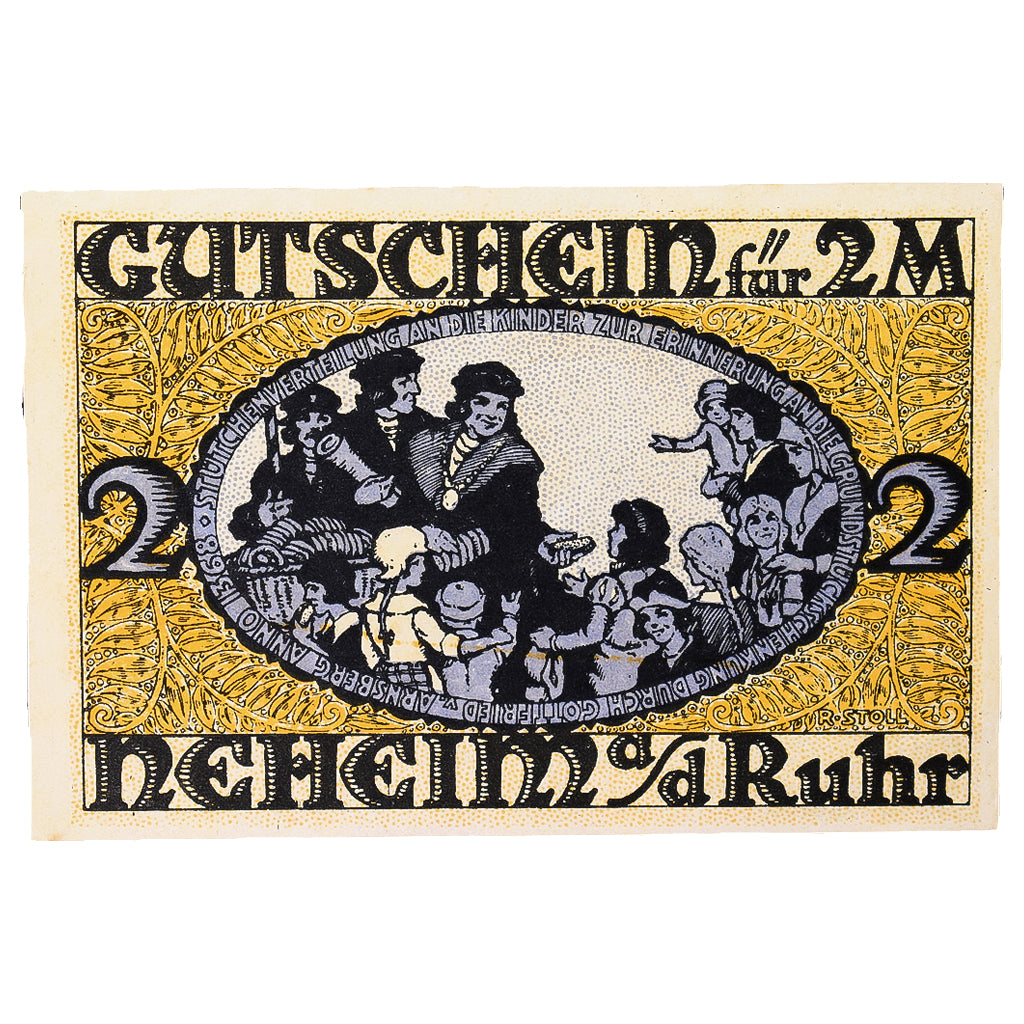 Geldschein, Deutschland, Neheim a.d. Ruhr Gemeinde, 2 Mark, personnage 2, VZ+