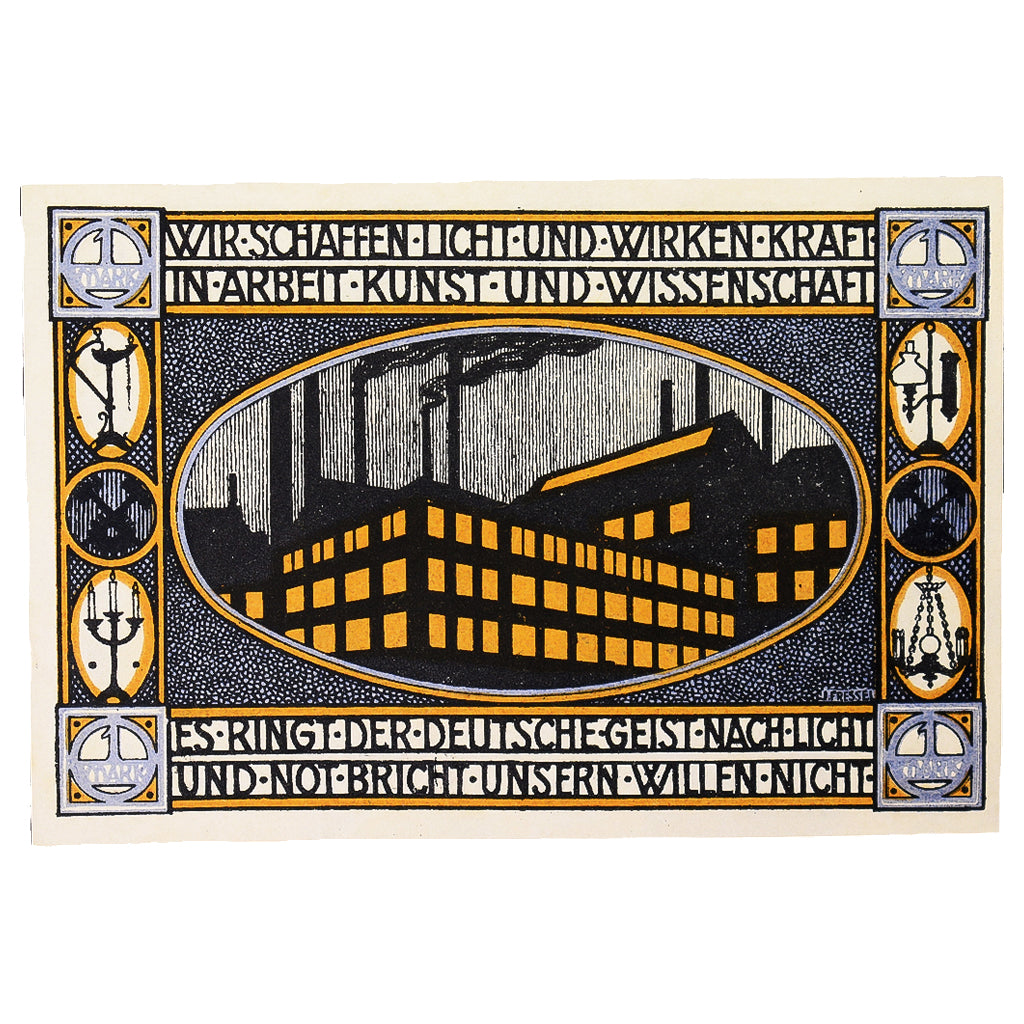 Banconote, Germania, Neheim a.d. Ruhr Gemeinde, 1 Mark, Batiment, SPL