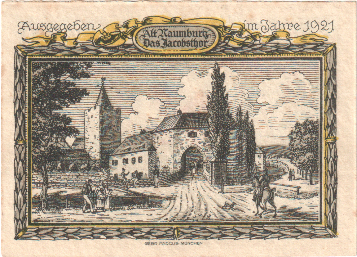 Geldschein, Deutschland, Naumburg a.S. Stadt, 75 Pfennig, village 1, 1921, UNZ