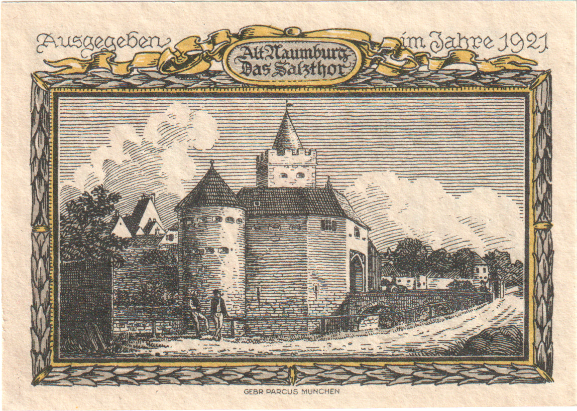 Geldschein, Deutschland, Naumburg a.S. Stadt, 25 Pfennig, Batiment, 1921, UNZ