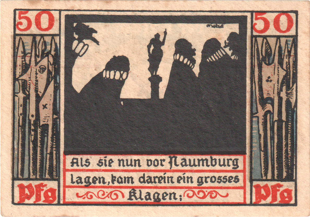 Banknot, Niemcy, Naumburg, 50 Pfennig, personnage, 1920, UNC(60-62), Mehl:928.2a