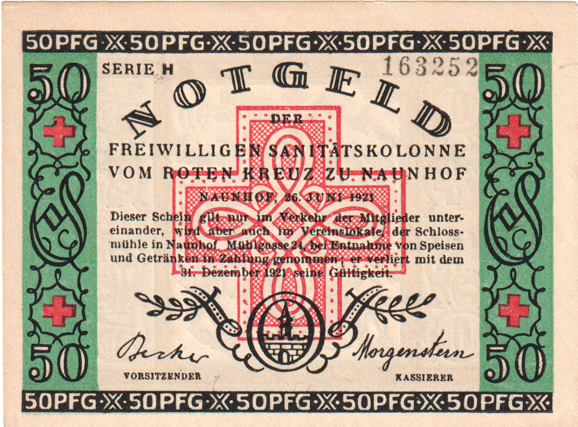 Geldschein, Deutschland, Naunhof, 50 Pfennig, personnage, 1921, UNZ-