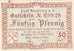 Geldschein, Deutschland, Naumburg a.S. Stadt, 50 Pfennig, valeur faciale, 1919
