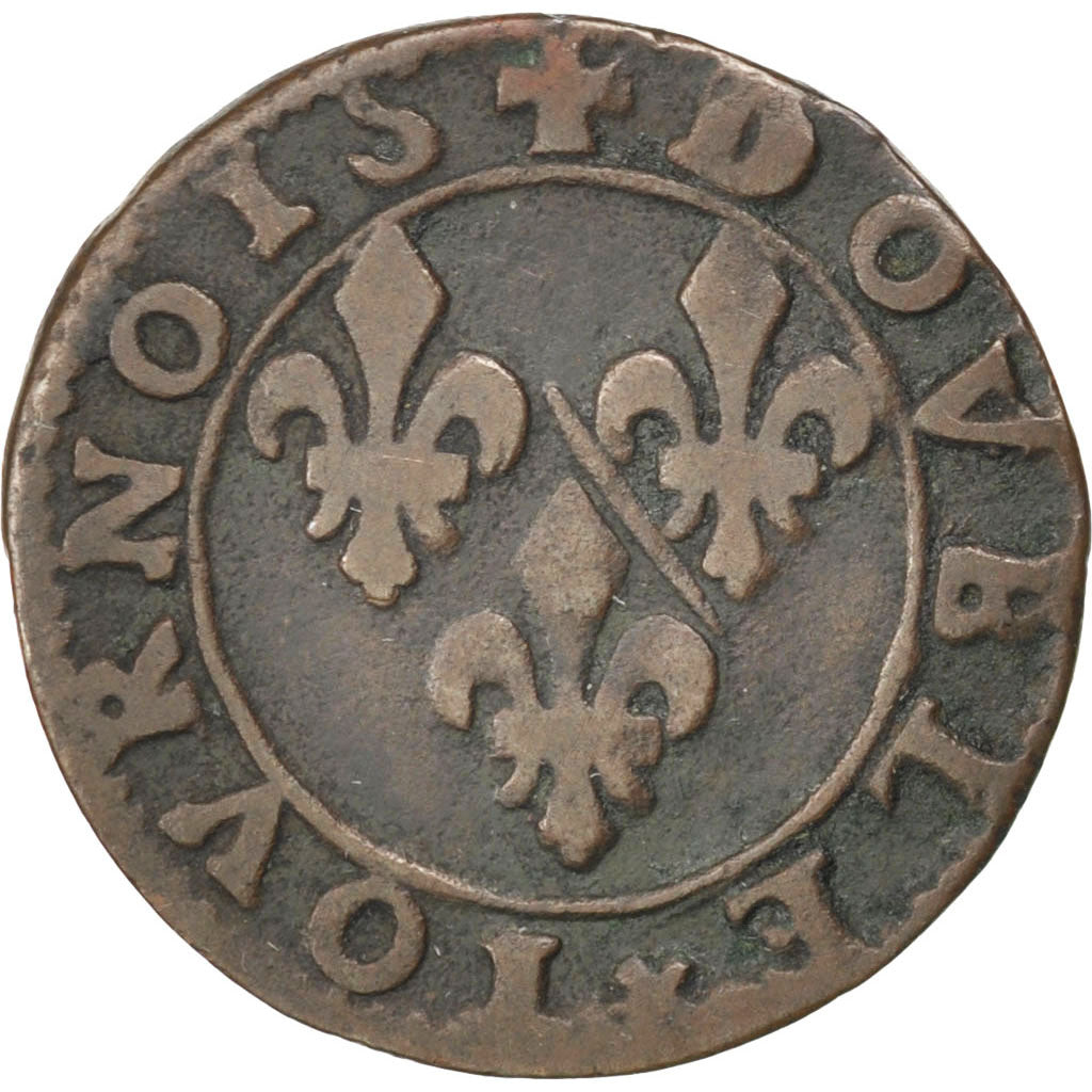 FRENCH STATES, CHÂTEAU-REGNAULT, 2 Deniers, Tournois, Kupfer, SS, CGKL:662
