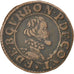 ESTADOS FRANCESES, CHÂTEAU-REGNAULT, 2 Deniers, Tournois, Cobre, EF(40-45)