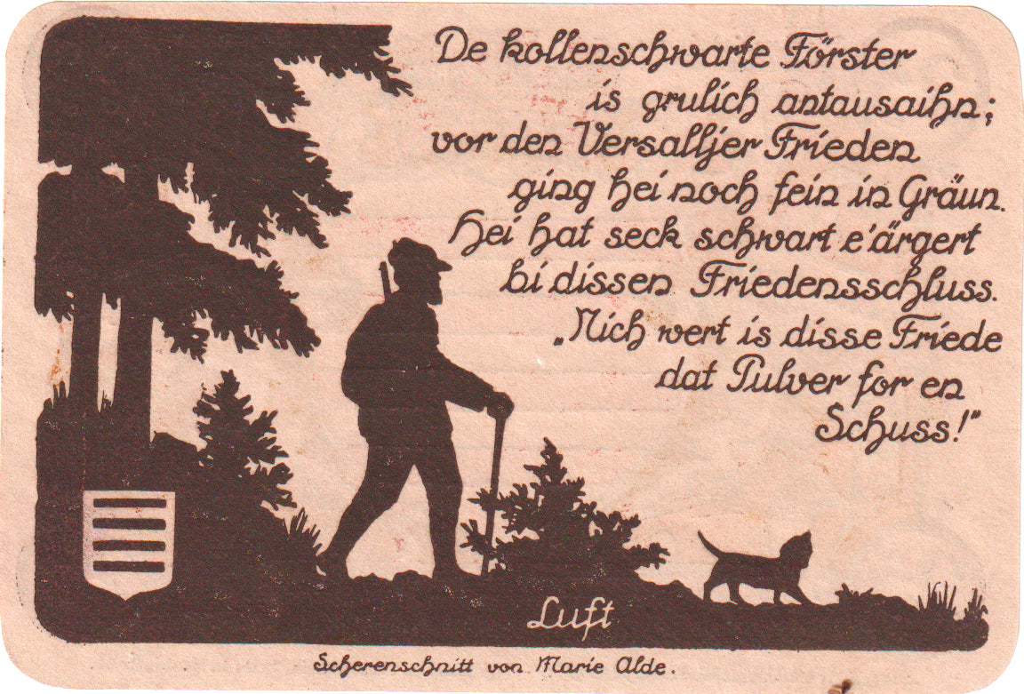 Geldschein, Deutschland, Noschenrode Gemeinde, 25 Pfennig, personnage, 1921