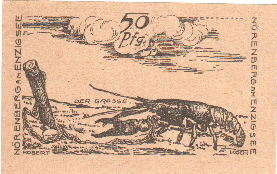 Banconote, Germania, Norenberg Stadt, 50 Pfennig, animal, 1920, 1920-06-01, SPL