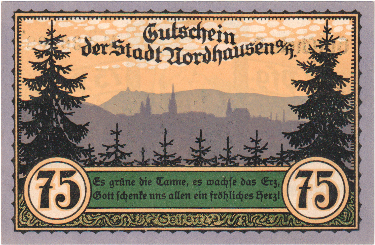 Alemanha, Nordhausen, 75 Pfennig, 1921-05-01, UNC(60-62)