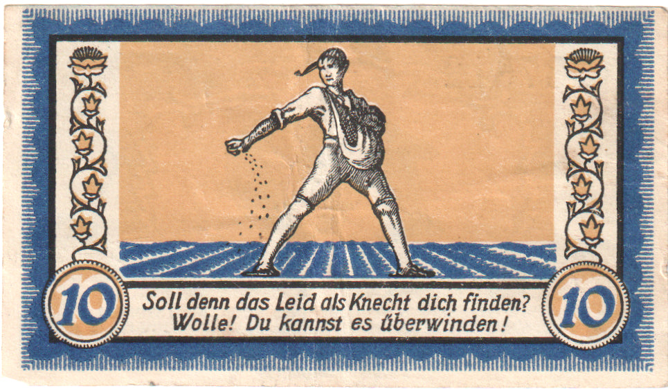 Banknot, Niemcy, Neuwied Stadt, 10 Pfennig, personnage 2, 1918, 1918-10-31