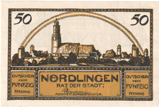 Banconote, Germania, Nordlingen, 50 Pfennig, Village 5, 1918, 1918-10-02, FDS