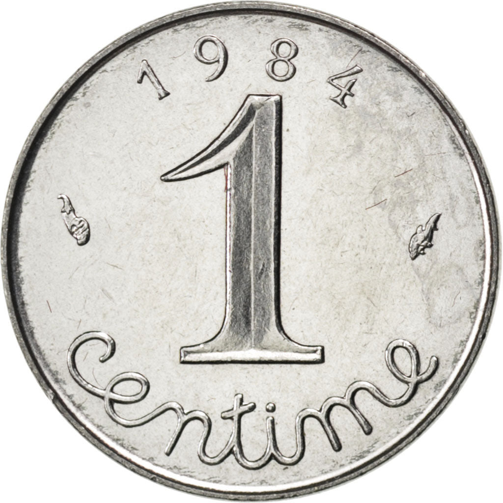 France, Centime, Épi, 1984, Stainless Steel, MS(63), Gadoury:91, KM:928