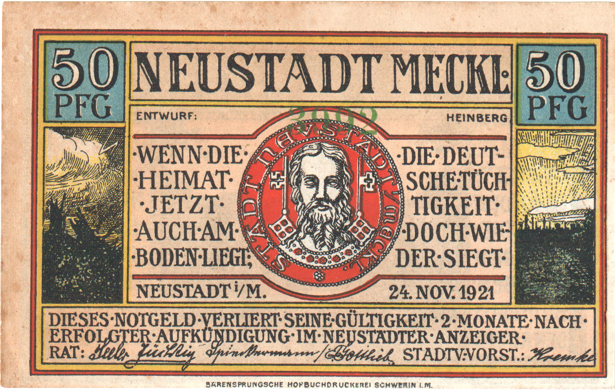 Geldschein, Deutschland, Neustadt Stadt, 50 Pfennig, château, 1921, 1921-11-24